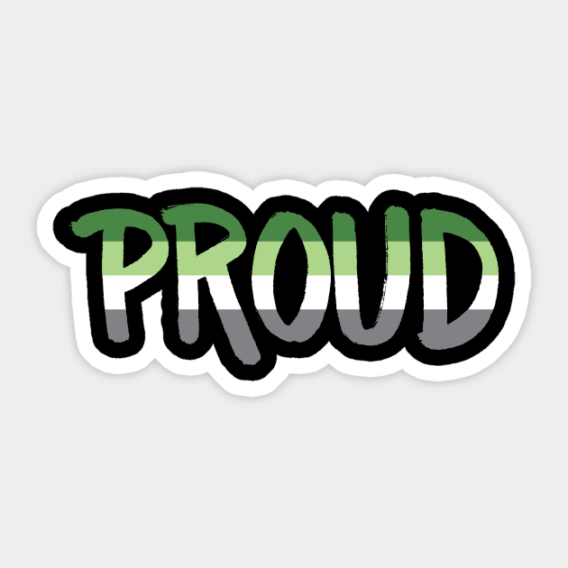 Proud - Aromantic Sticker by Jo Tyler